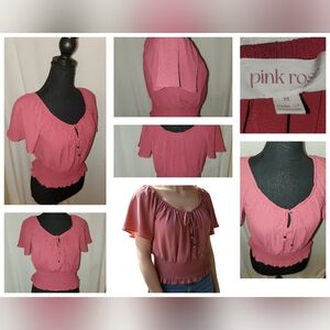 Pink Rose Women's Blouse in Pink